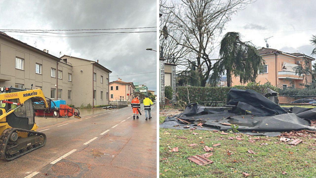 Alcuni danni a Larciano (foto Nucci)