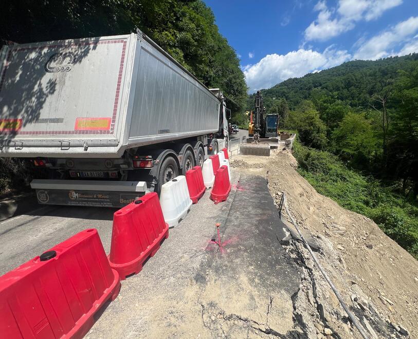 
	La frana al San Lorenzo (foto Nucci)

