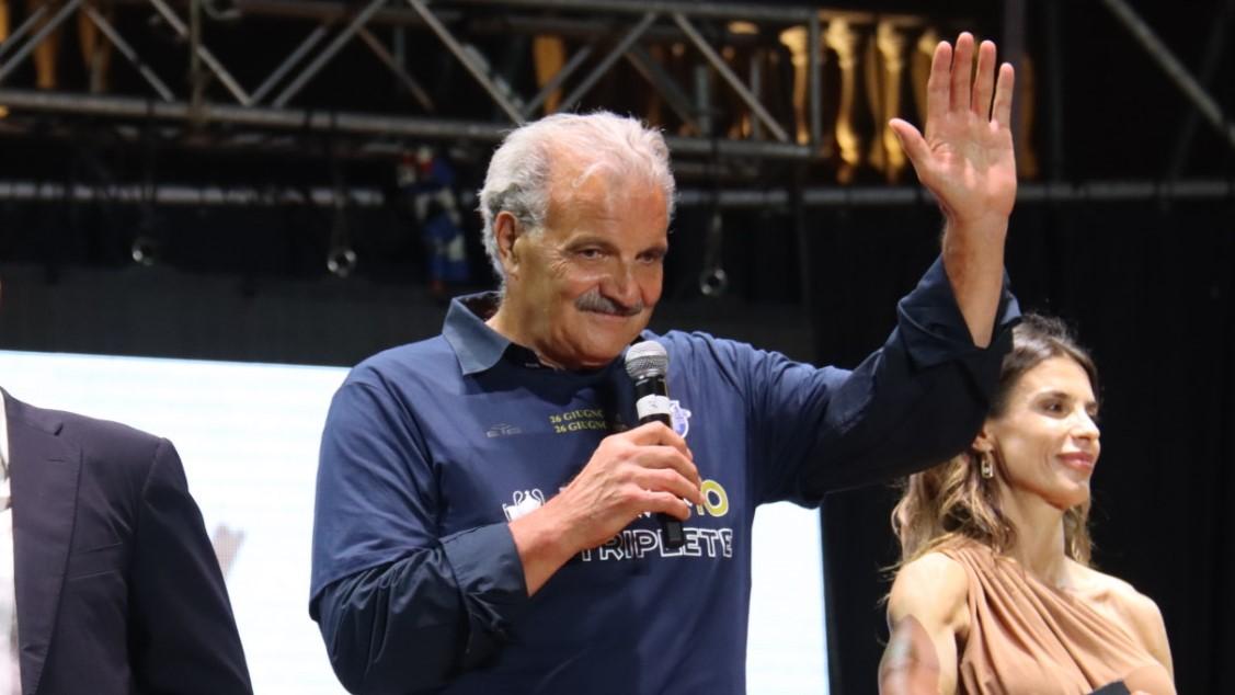 <strong>Meo Sacchetti </strong>a Sassari la scorsa estate per il decennale del Triplete della Dinamo