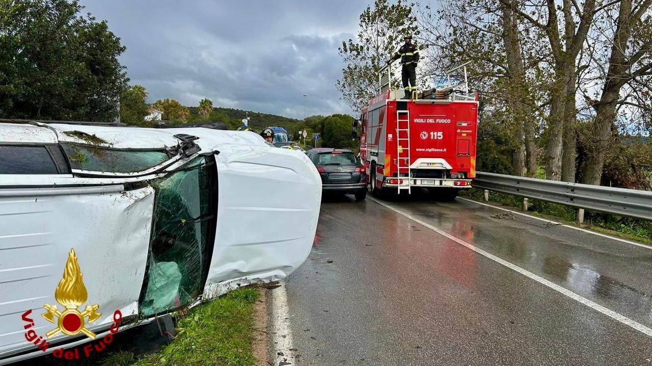 Incidente stradale all’uscita di Olbia: coinvolte tre auto