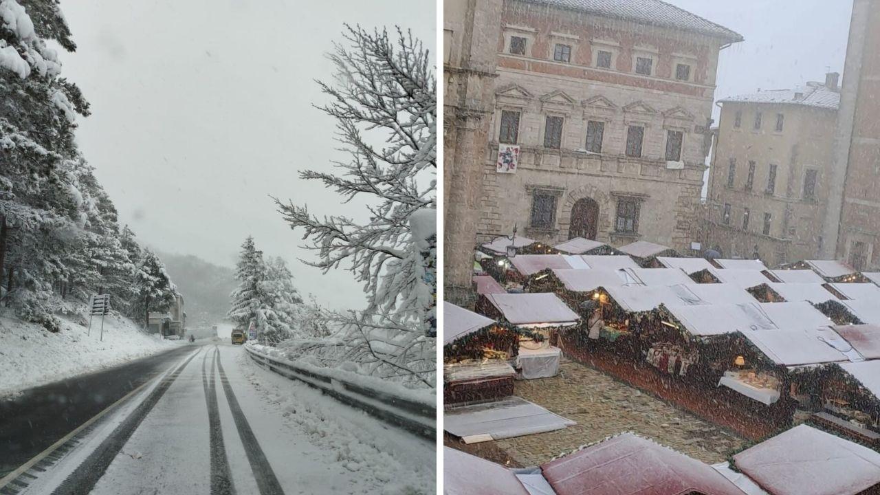 
	Neve sul Casentino e a&nbsp;destra Montepulciano

