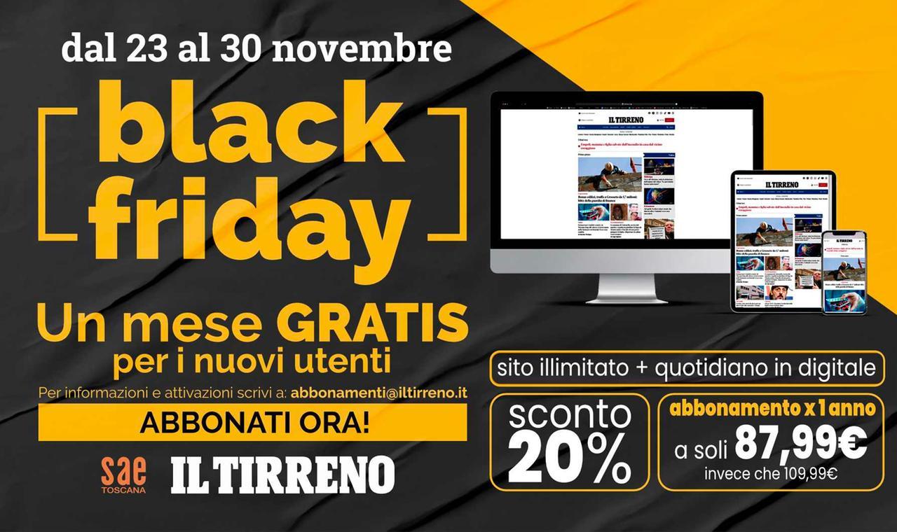 Il black friday del Tirreno, giornale digitale e sito illimitato a un prezzo speciale