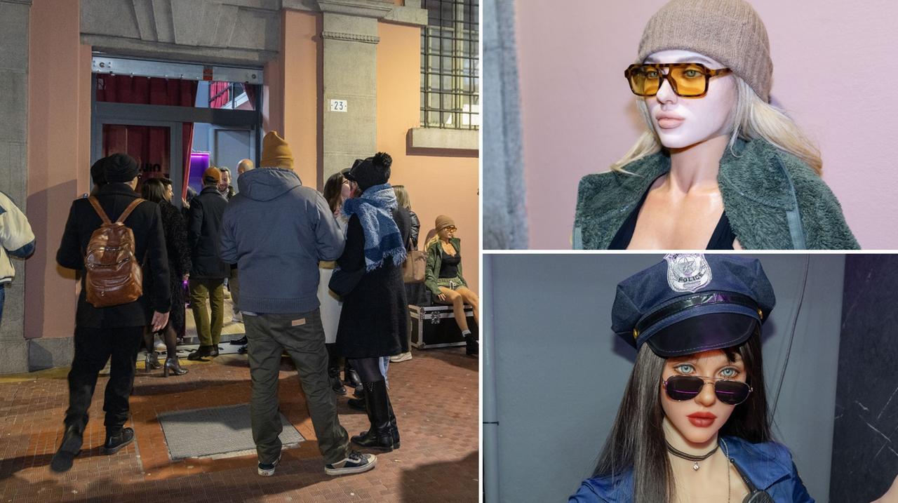 
	L'Inaugurazione e due bambole iperrealistiche (foto di Luigi Esposito)

