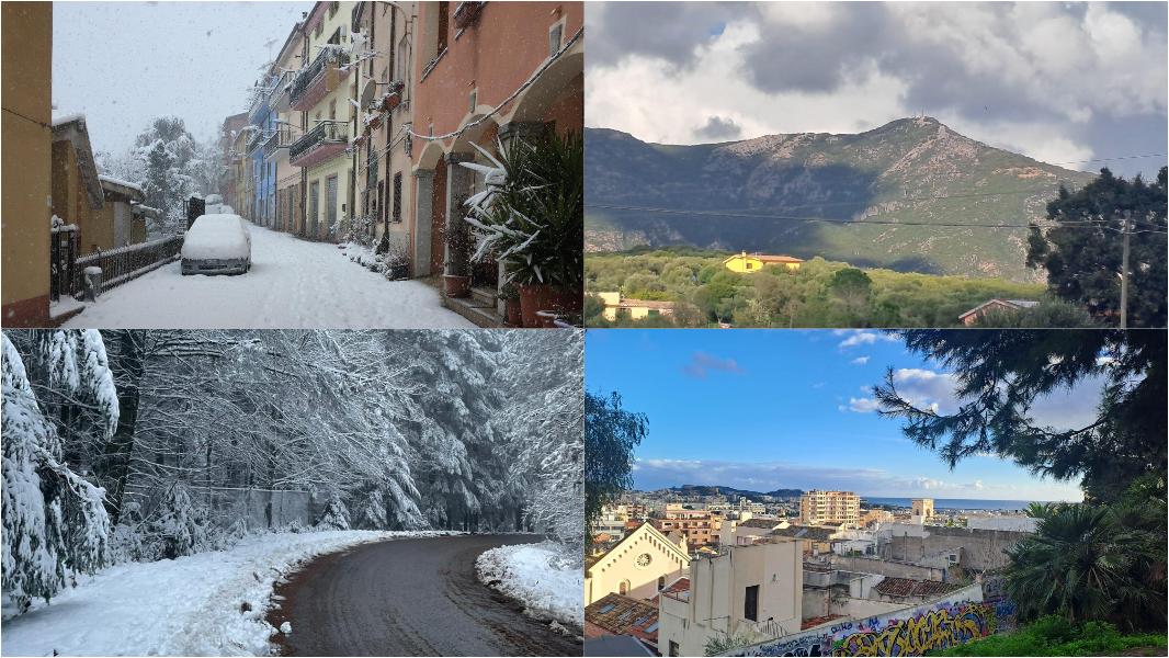 Sole al sud, neve o pioggia al centro nord: l’isola spaccata in due – le previsioni
