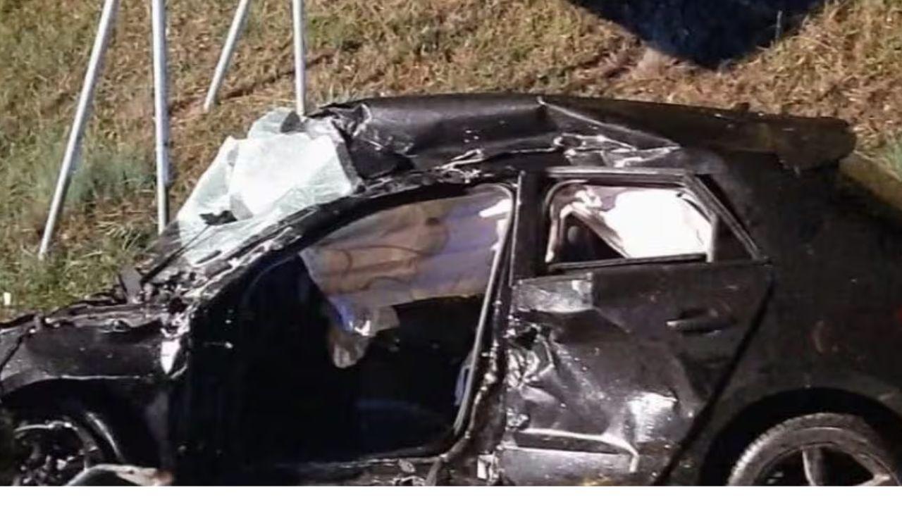 L'auto dopo lo schianto