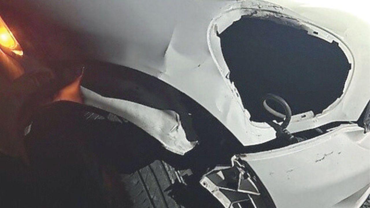 L'auto dopo lo schianto