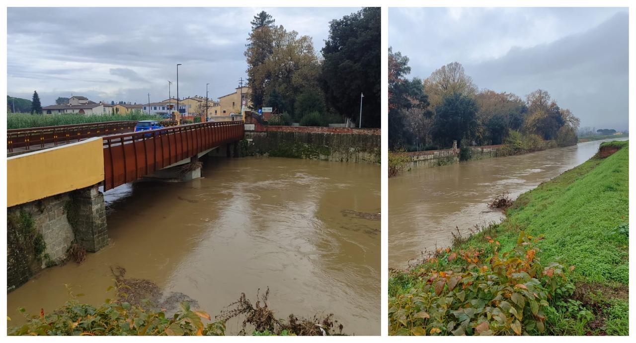 Ponte al Molino chiuso per maltempo: allerta arancione, scatta la mobilitazione nel Pratese