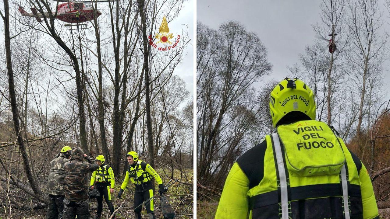 Il recupero dei due ragazzi nel torrente 
