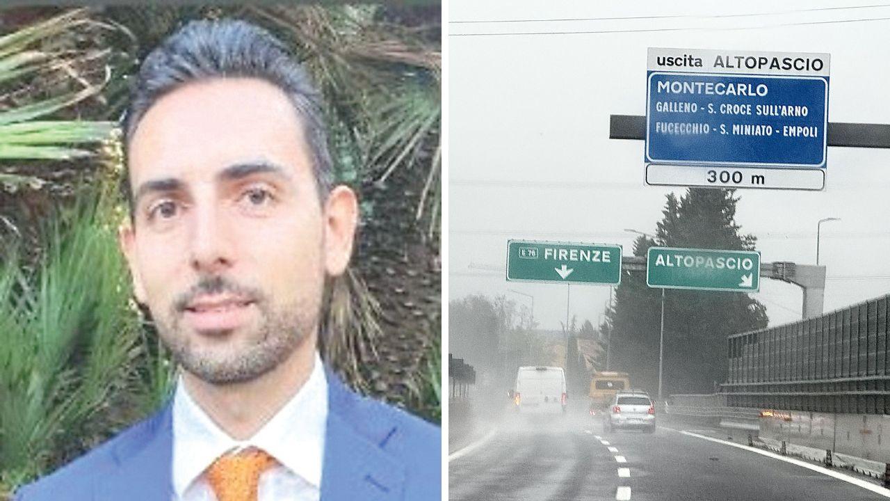 Marco Nave e il luogo dell'incidente