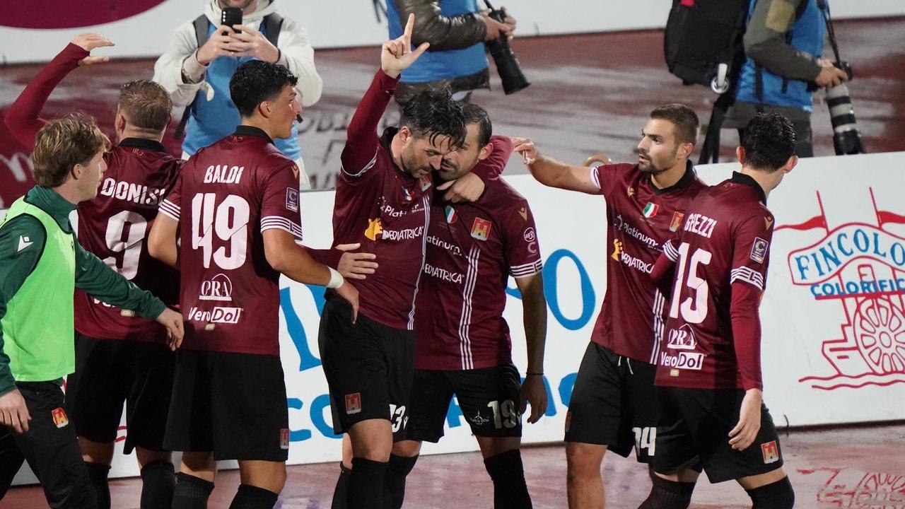 La gioia del Livorno (foto Stick)