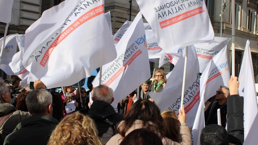 La Fnsi in piazza a Roma per il rinnovo del contratto