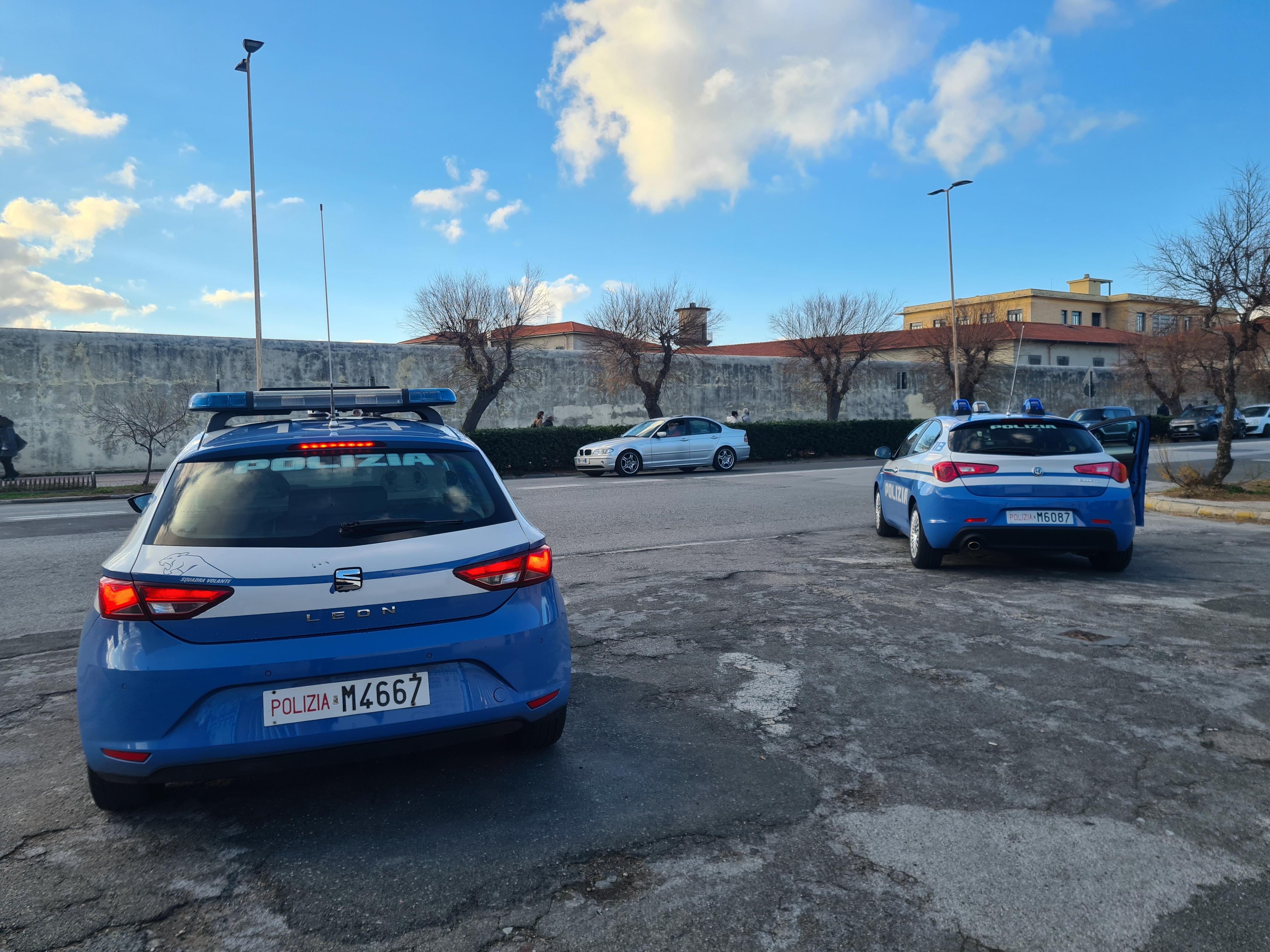 Polizia sul viale Italia (foto d'archivio)