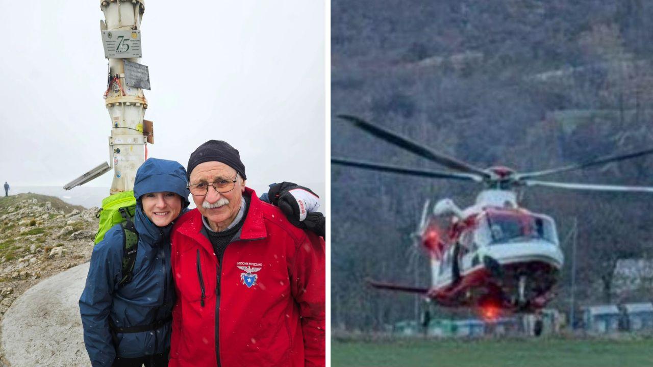 Maurizio Bertazzolo con la figlia Ilaria e i soccorsi