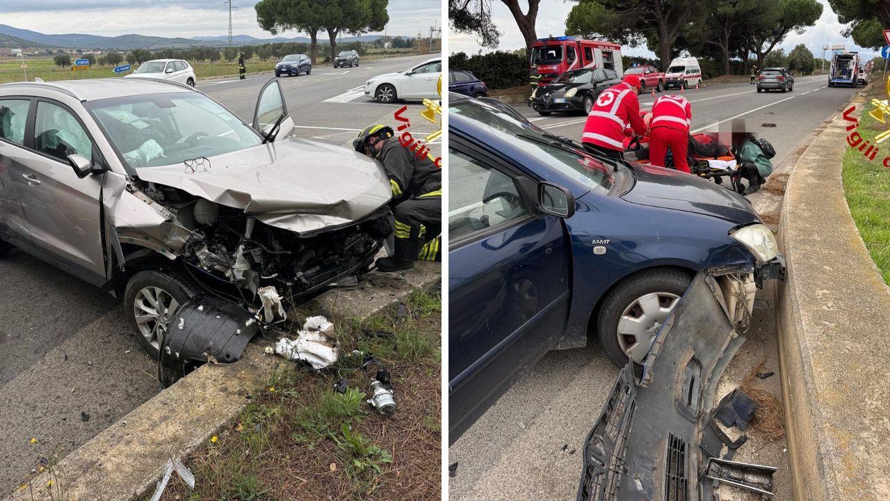 Le macchine coinvolte nell'incidente ull'Aurelia