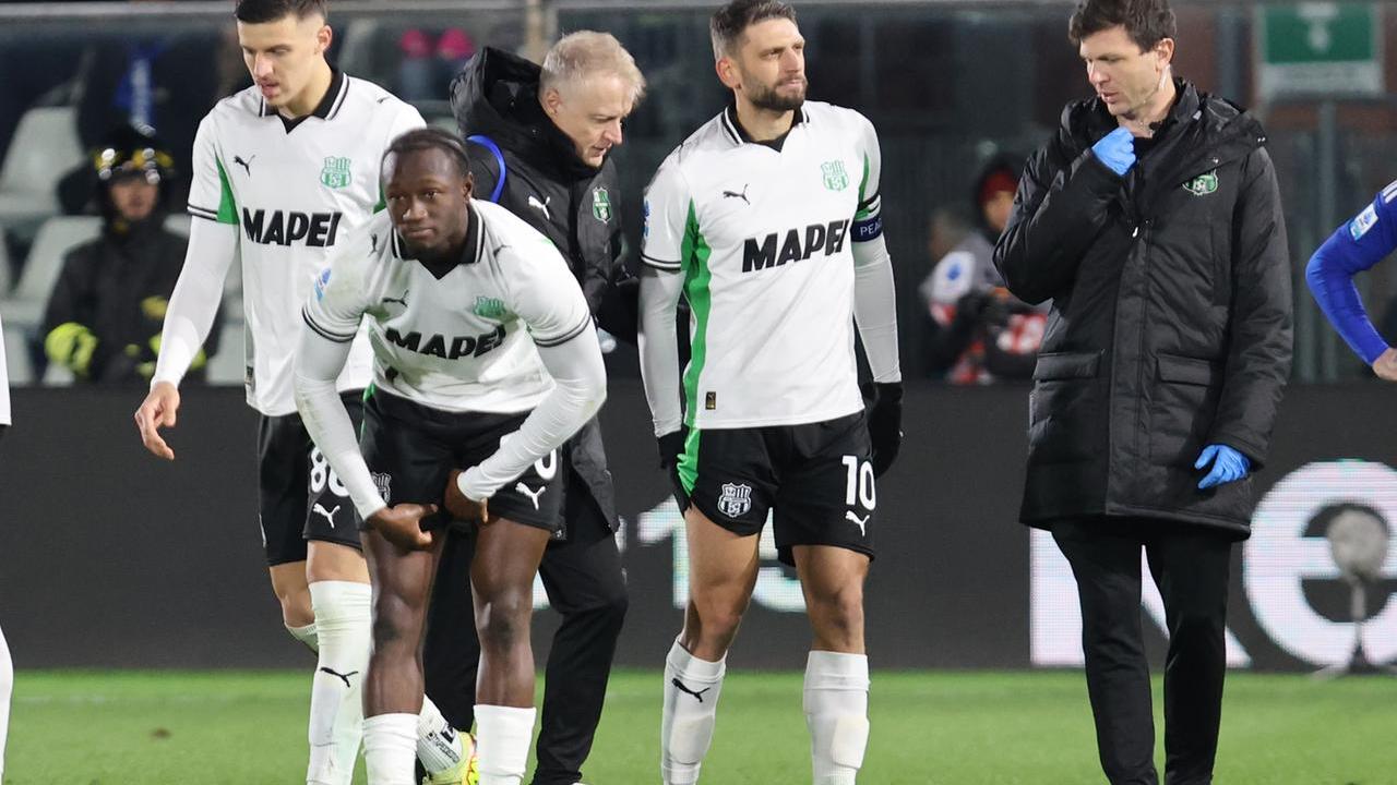 Domenico Berardi s'è infortunato nella trasferta di Como