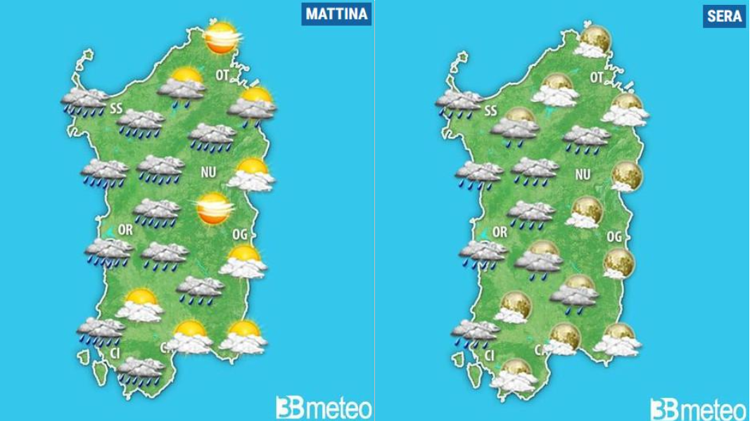 Piogge e rovesci in arrivo sulla Sardegna – Dove e quando pioverà