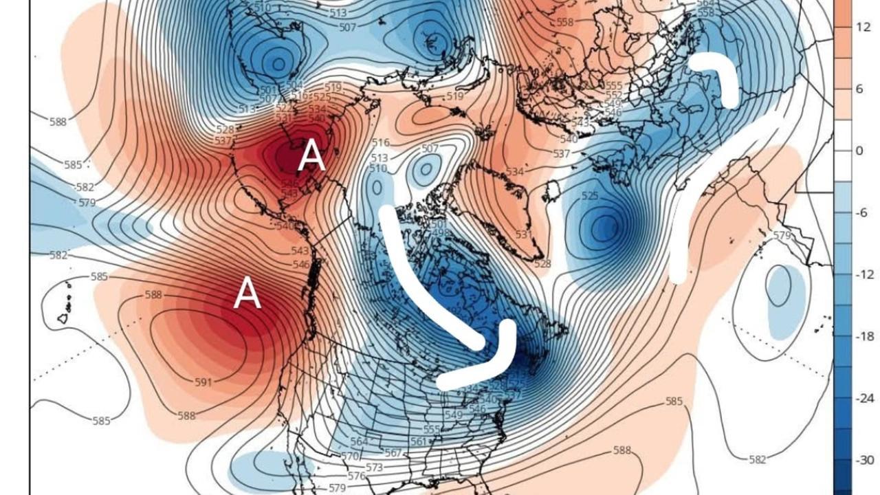 Il comportamento del vortice polare (Elaborazione grafica: Cmt)