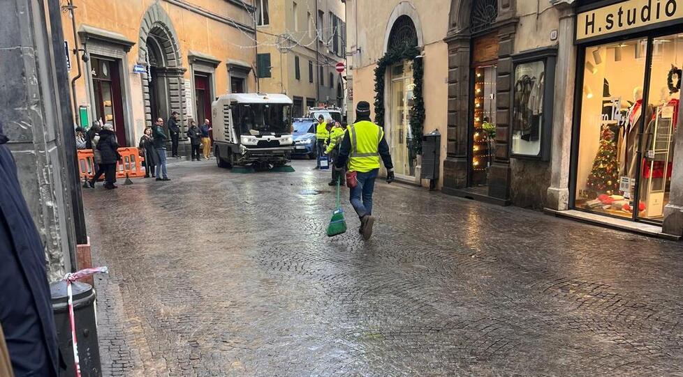 L'intervento in centro