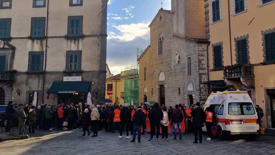 Un momento del funerale