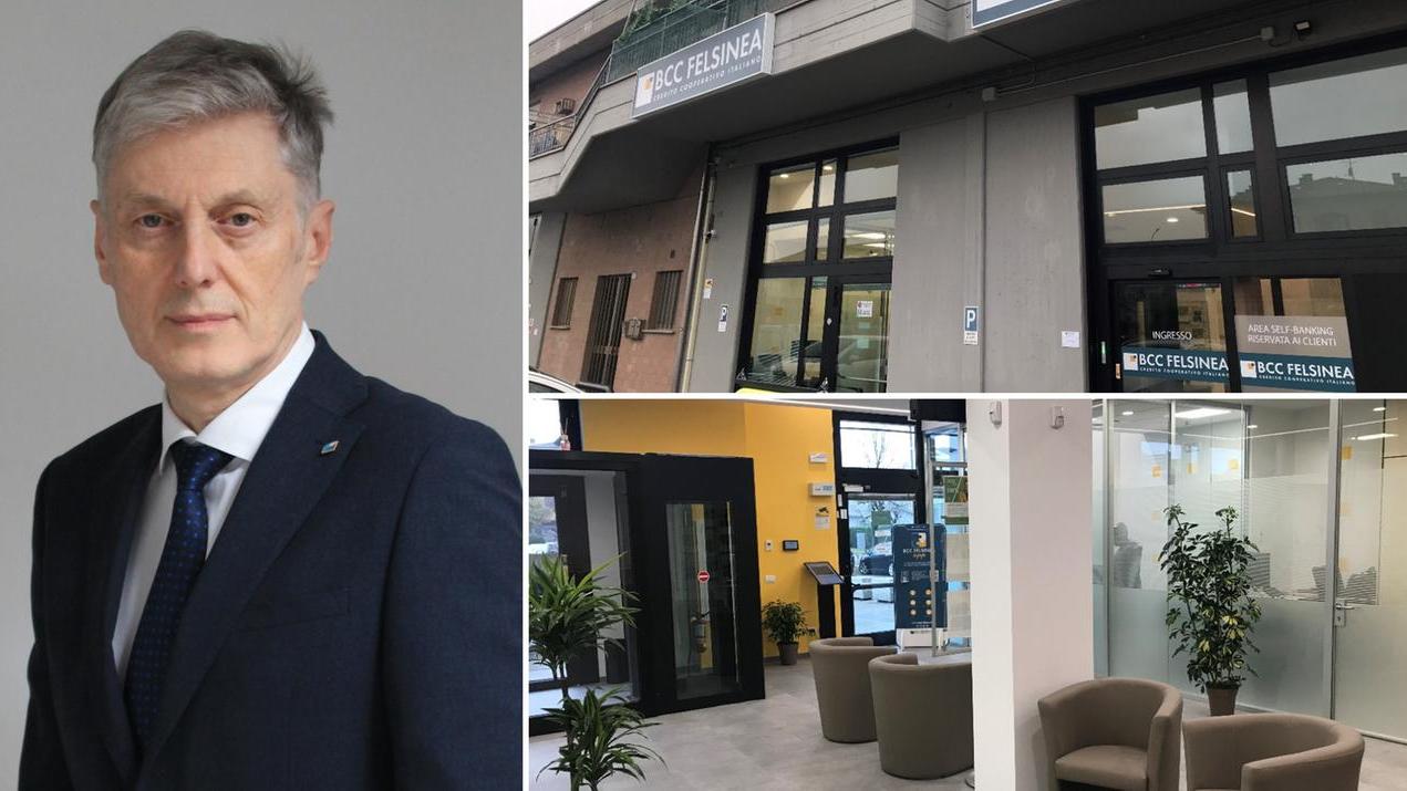 Il dg di Bcc Felsinea, Andrea Alpi, e la nuova filiale