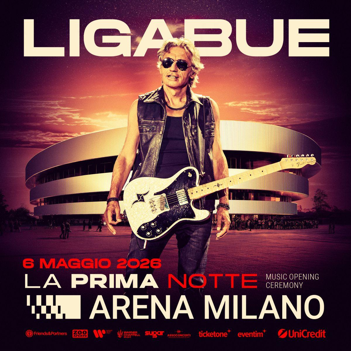 Ligabue inaugura l'Arena Milano: il 6 maggio 2026 arriva la “Prima Notte”