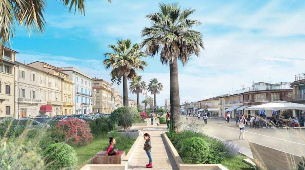 
	Un rendering del progetto preliminare della nuova Passeggiata

