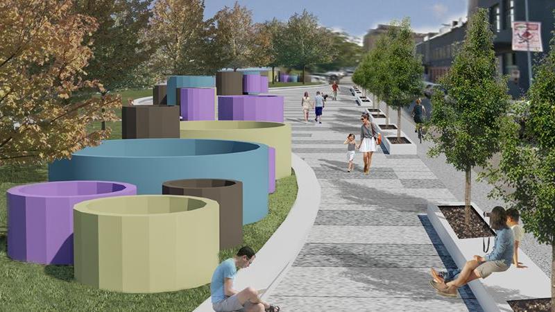 Uno dei tanti rendering allegati al progetto del sottopasso del Soccorso