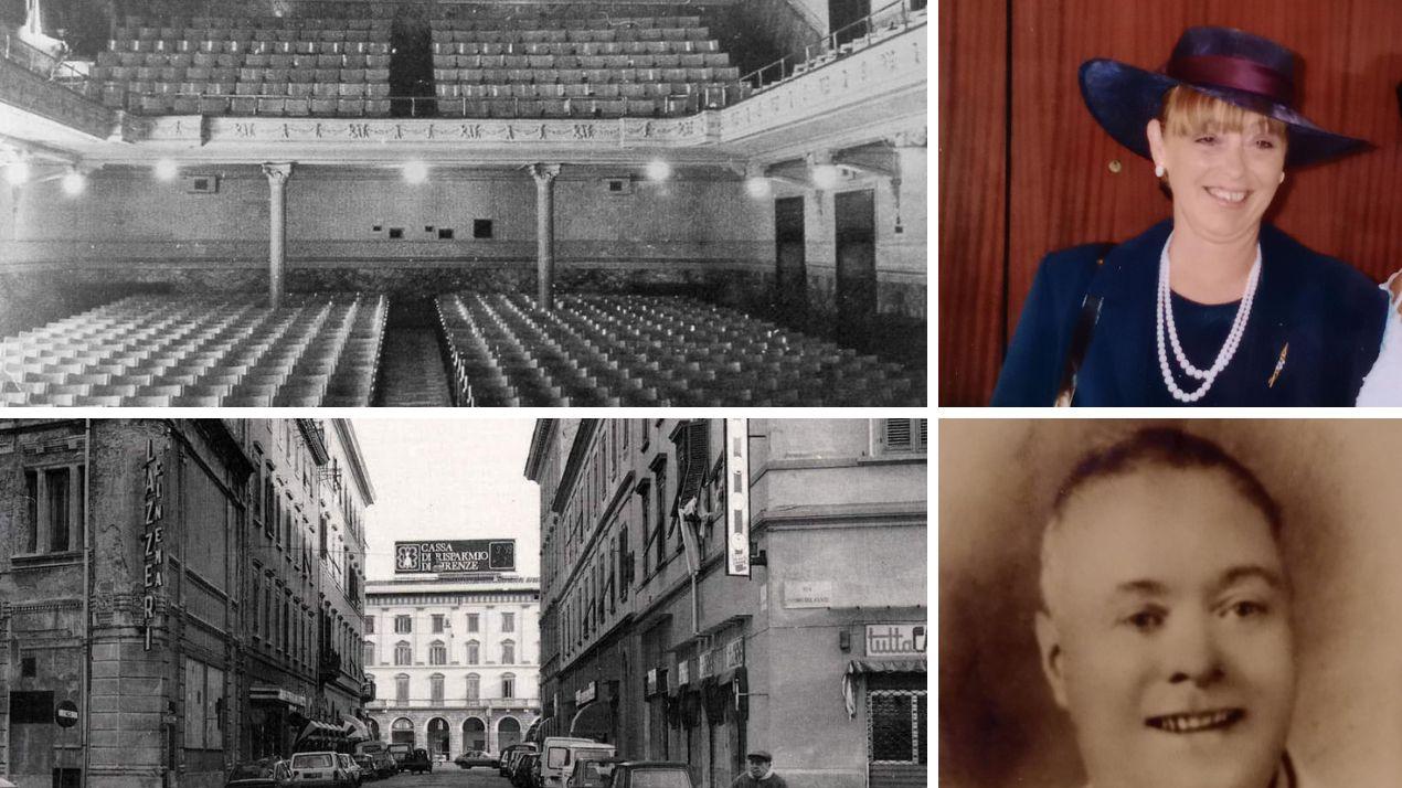 Il Teatro Lazzeri come era in origine; via Buontalenti dove abitava la famiglia Lazzeri ((foto concesse dal gruppo Fb Livorno come era); Stefania Lazzeri e Luigi Lazzeri