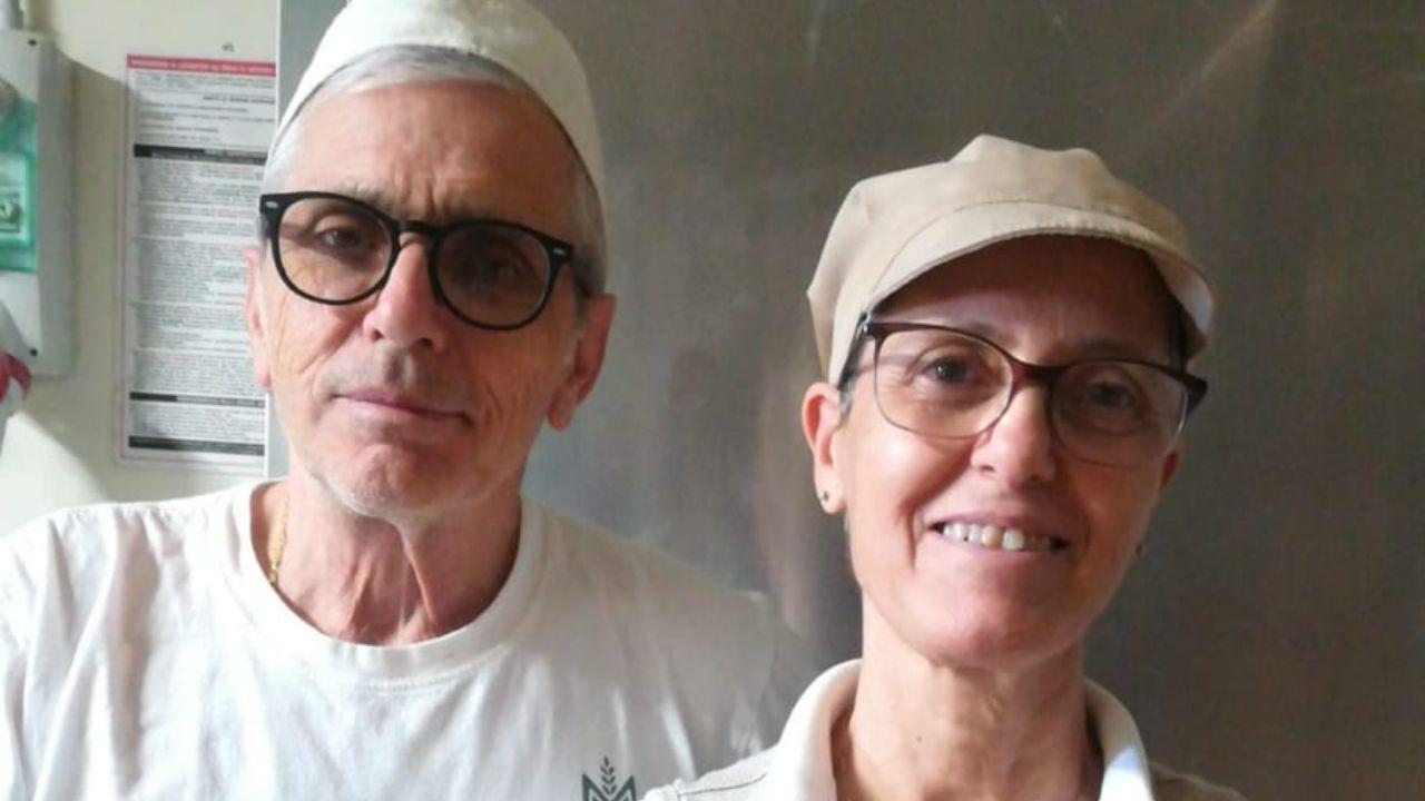 Maurizio Manzini e Marinella Celata con i loro buonissimi panettoni natalizi