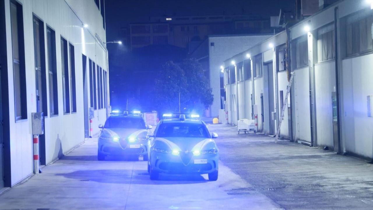 La polizia sul luogo dell'incidente sul lavoro