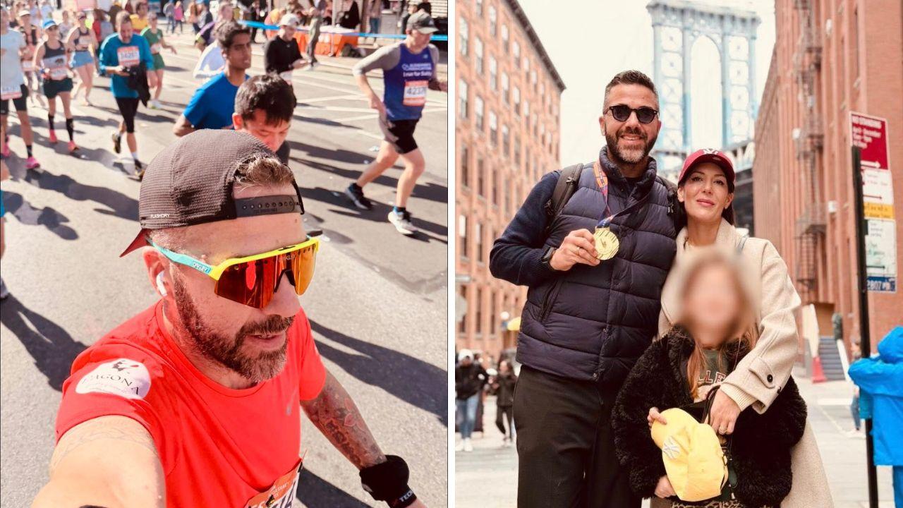 Antonio Bitossi con moglie e figlia a New York