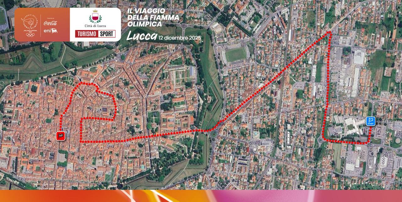 Lucca, ecco il percorso della Fiamma olimpica