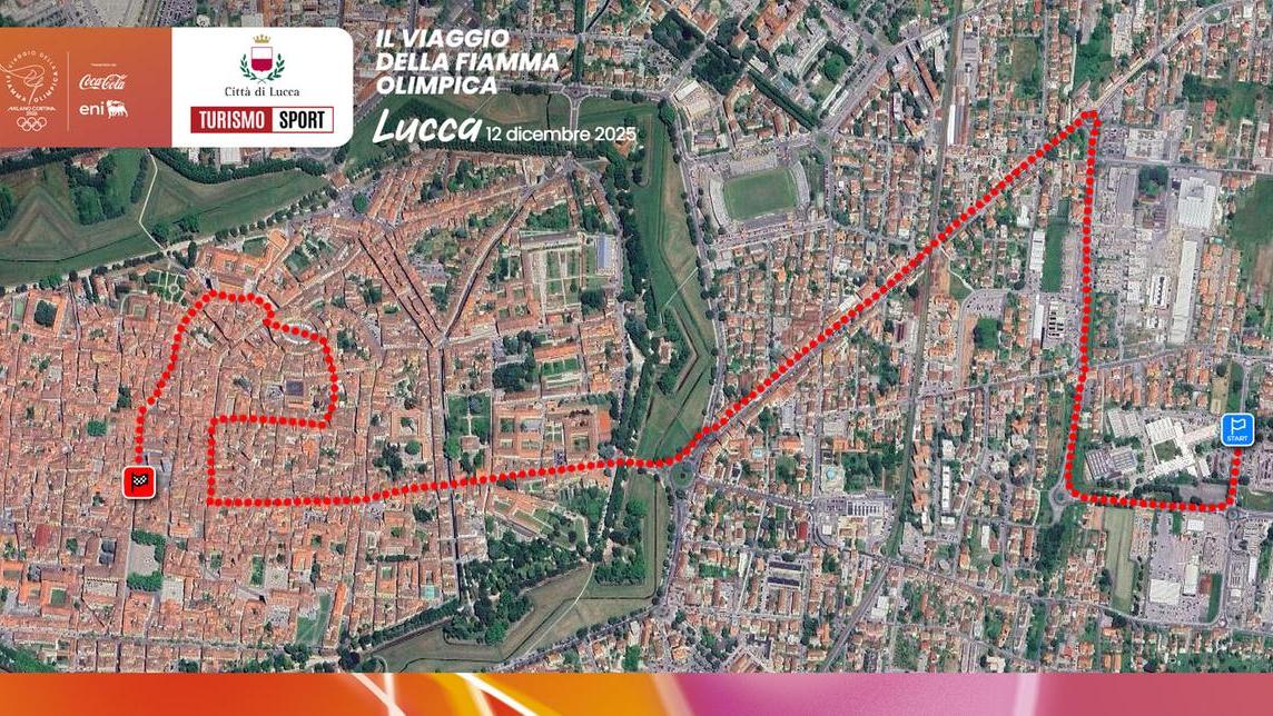 Lucca, ecco il percorso della Fiamma olimpica