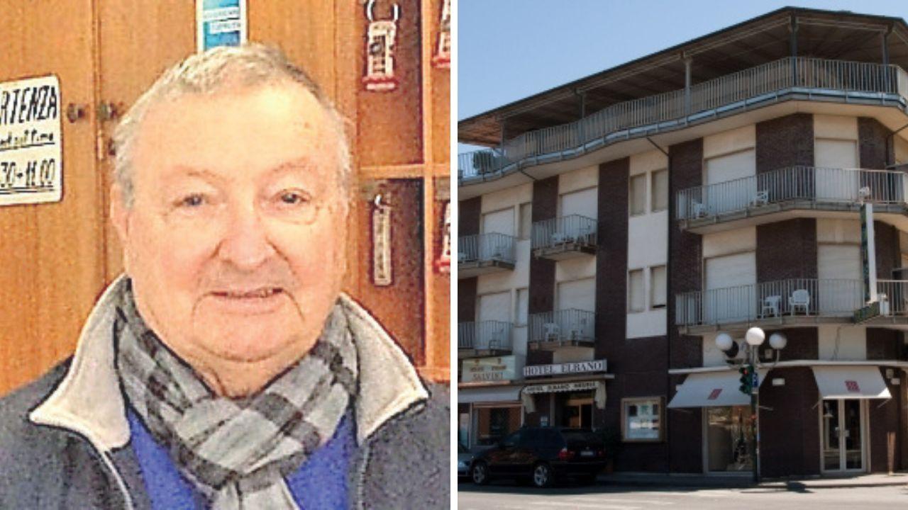 Dante Cardini e l'hotel Elbano in centro a Forte dei Marmi (foto hotelelbano.it)