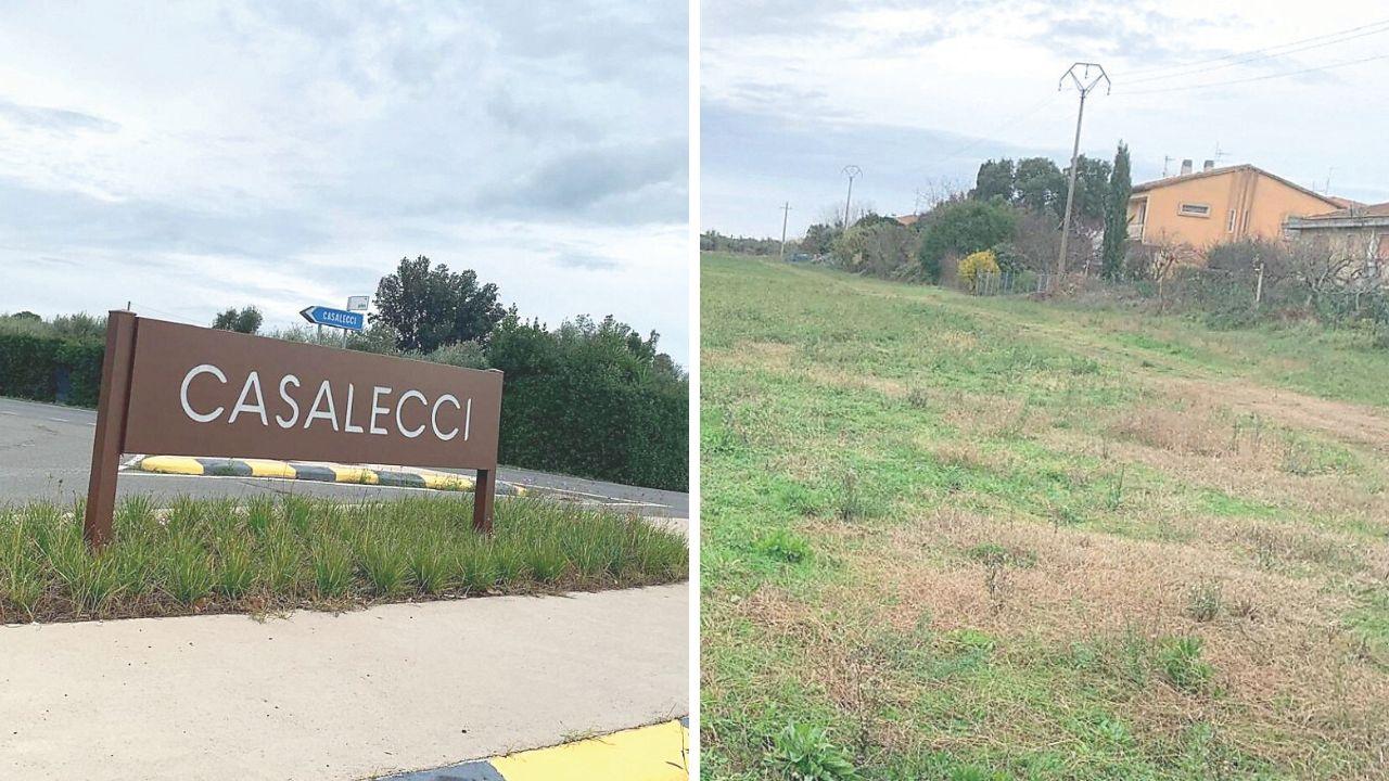 L'ingresso di Casalecci e uno dei campi da cui arrivano e fuggono i ladri