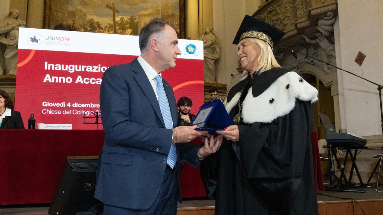 Orsini con la rettrice Rita Cucchiara