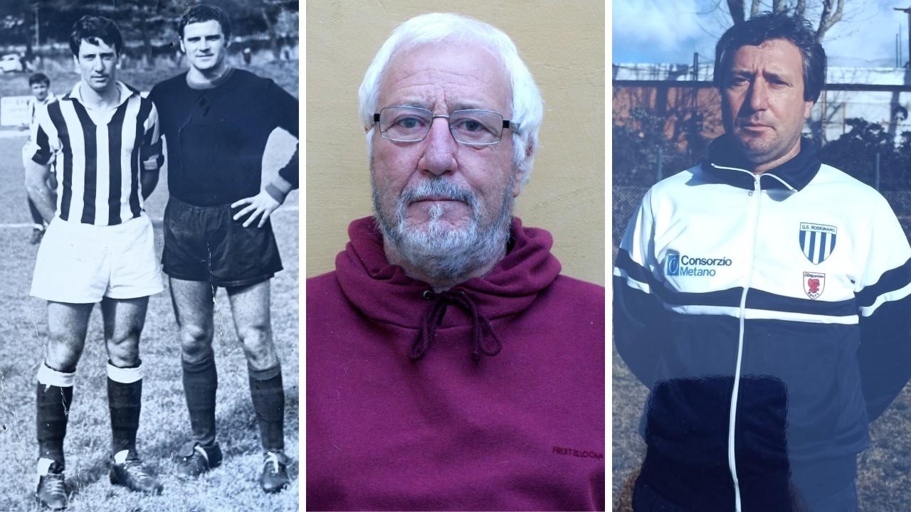 
	Mario Bulli a sinistra con Tancredi; poi in una foto recente e nei panni di mister

