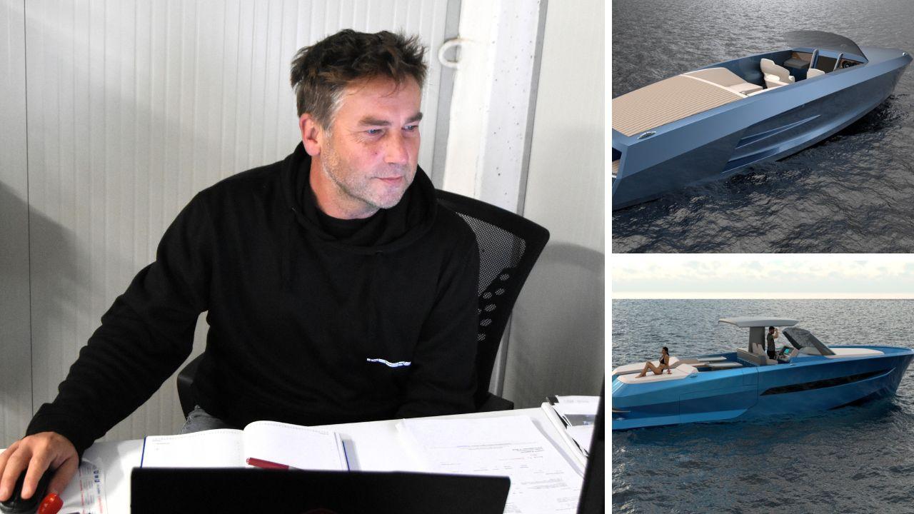 Stuart Shanks e i due rendering delle nuove imbarcazioni progettate da Nero Yacht