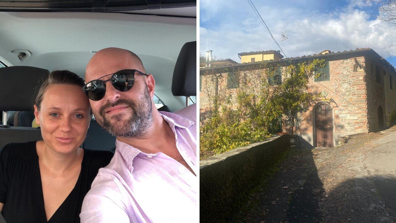 Neva Zec Weinberger e Alejandro Weinberger, a dx l’immobile destinato a diventare albergo con ristorante