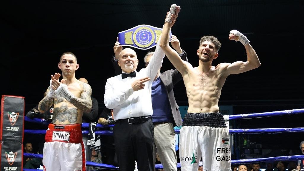 “Oba” è campione italiano dei pesi mosca, che vittoria per il palestinese di Ferrara