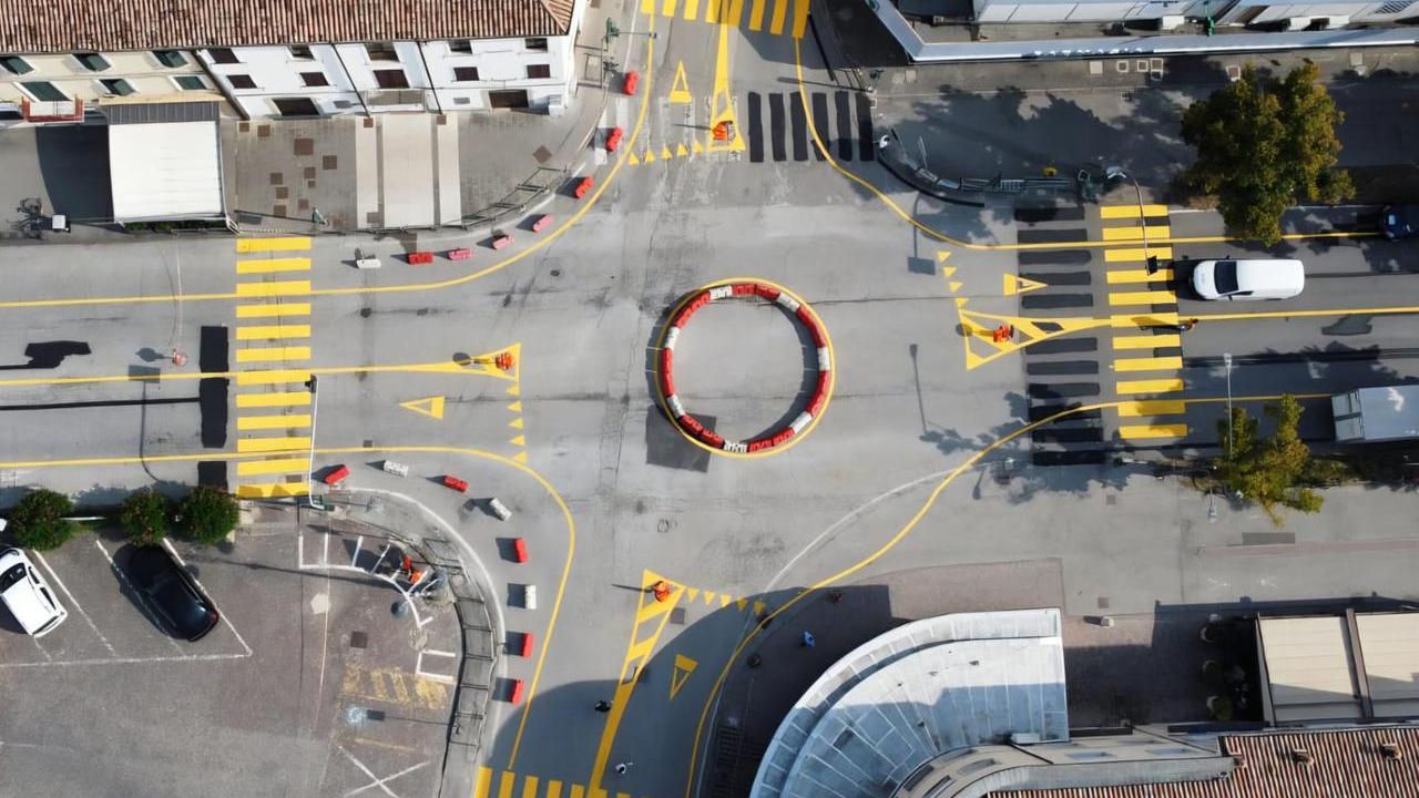 Nuova rotatoria definitiva in centro a Copparo, come cambia la viabilità