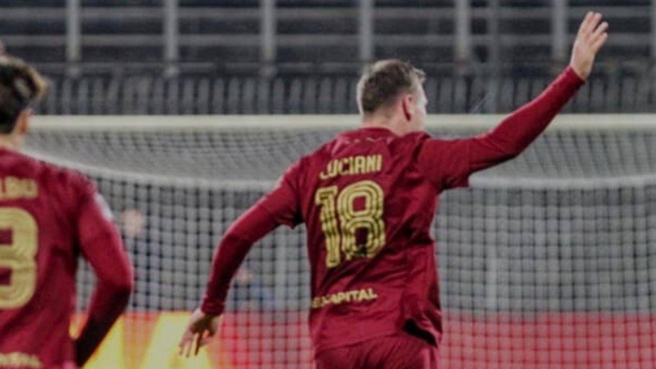 L'esultanza di Luciani (Foto Fb: Ravenna Football Club)