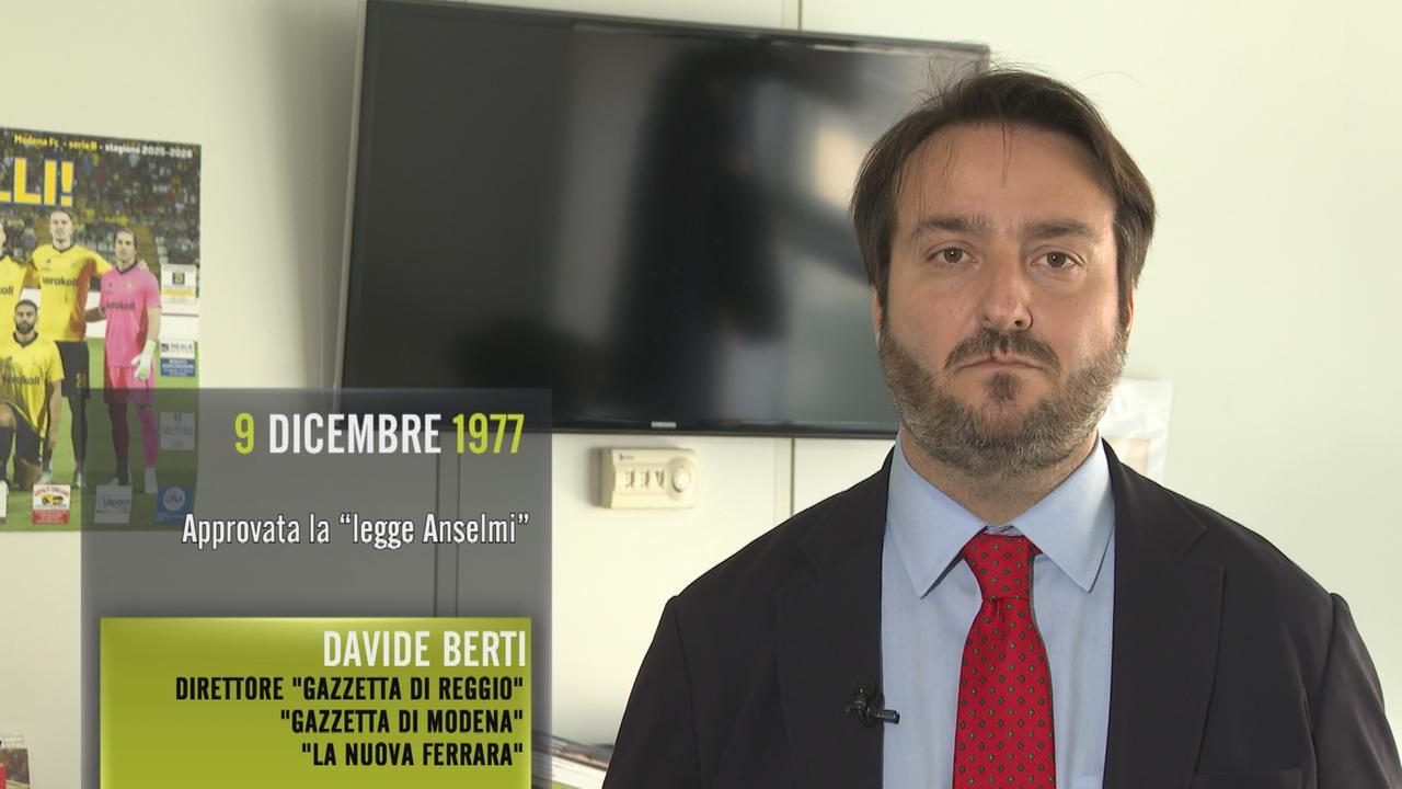 Davide Berti nella puntata sulla Legge Anselmi