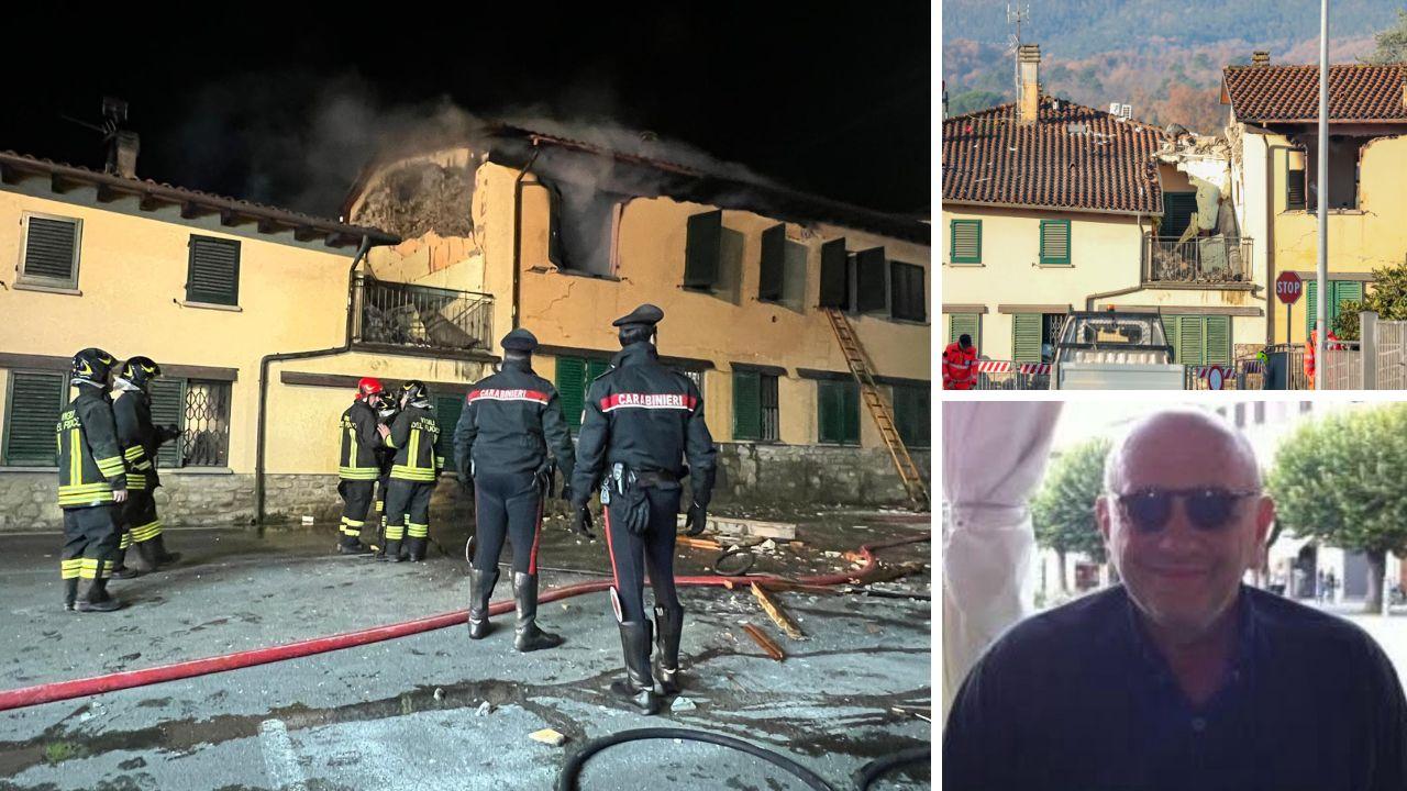 L’immobile sventrato a Barberino del Mugello e Pierantonio Cianti