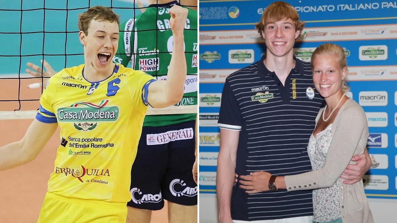 Sam Deroo ai tempi di Modena: in campo e con la moglie Hanne