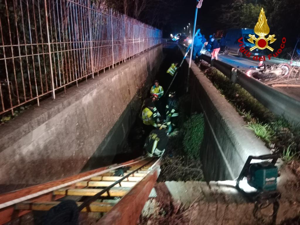 
	ll&nbsp;recupero del motociclista da parte&nbsp;dei vigili del fuoco

