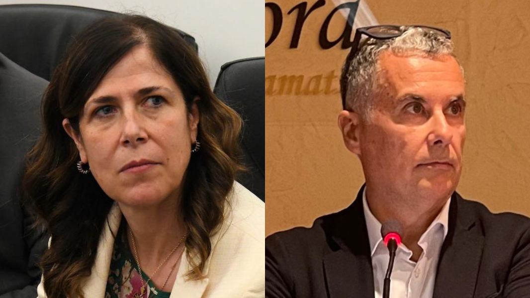 La governatrice Alessandra Todde e Silvio Lai, segretario Pd