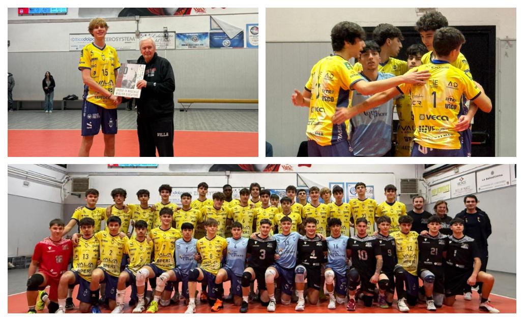 
	A sinistra l&rsquo;Mvp Rodolfo Bonavolta, a destra un&rsquo;esultanza giallobl&ugrave;, in basso le due prime classificate: Modena Volley e Bper Banca Modena

