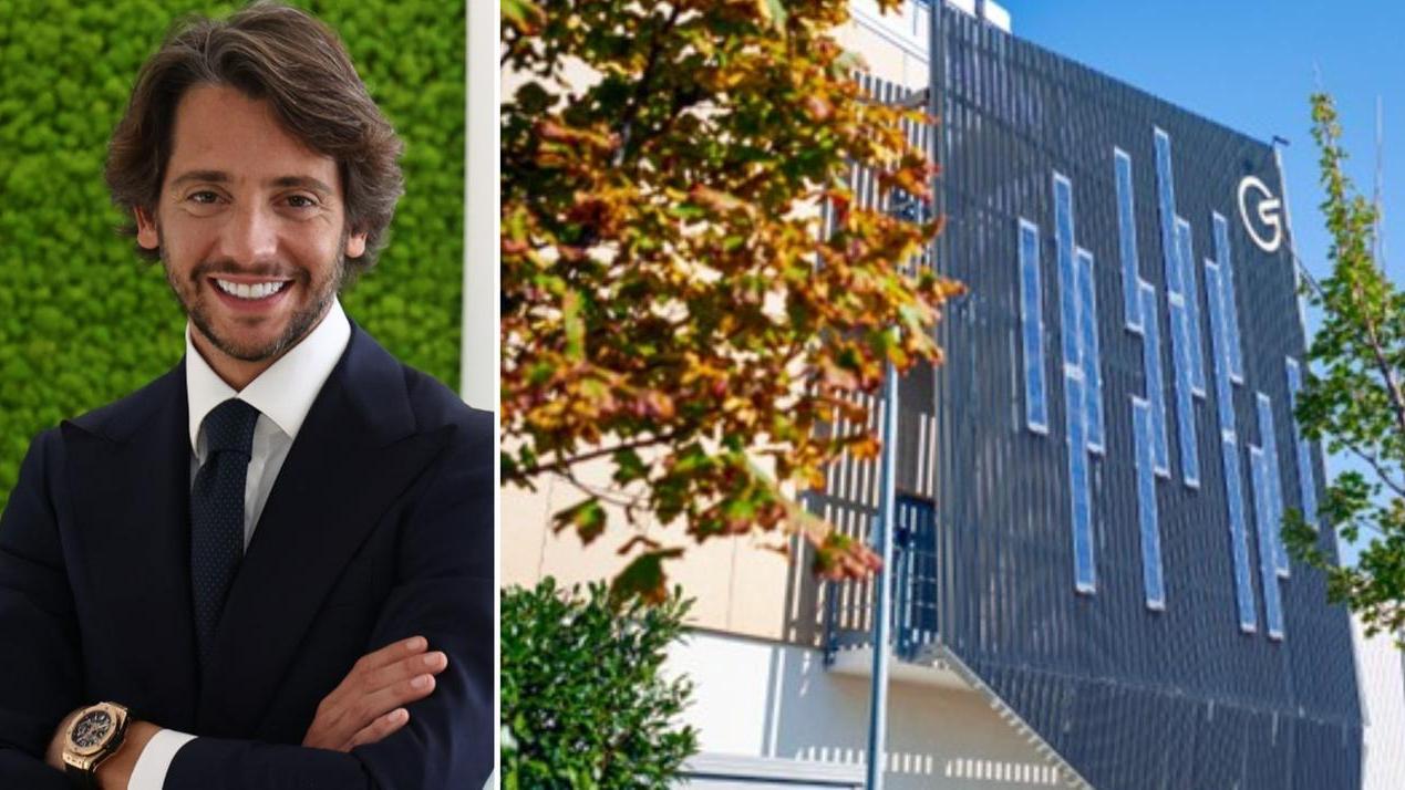 Federico Saetti e la sede di Opocrin Group