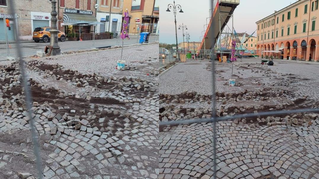 Copparo, vuole smontare la giostra ma distrugge la piazza